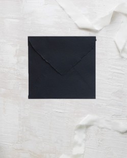 Carta Quadrata Artigianale Nera per Inviti di Nozze